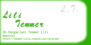 lili temmer business card